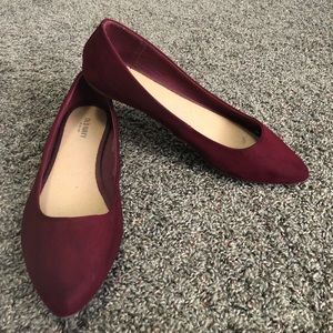 Maroon Ballet Flats